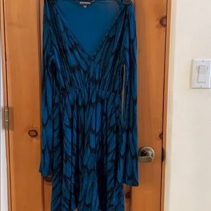 Teal and Black Dress